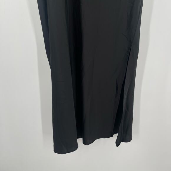 ELOQUII Dress Size 14 Satin Tube Maxi Black Cocktail Evening Formal Wedding NWT - Picture 12 of 13
